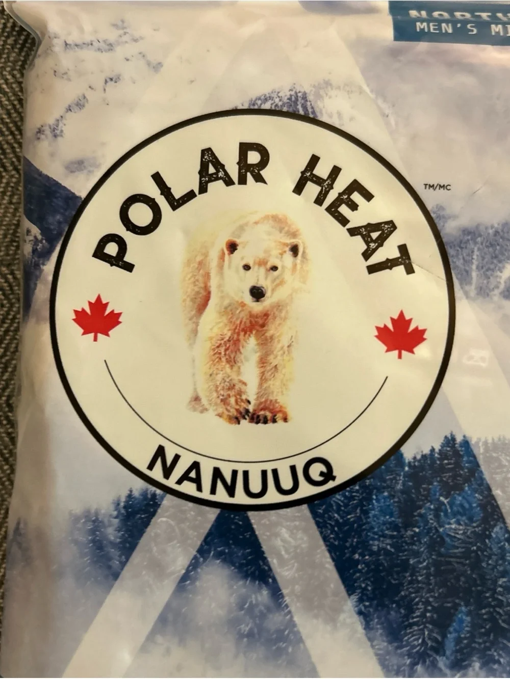 POLAR HEAT NANUUQ MENS THERMAL BASE LAYER TOP Large Midweight Fleece Backed Top